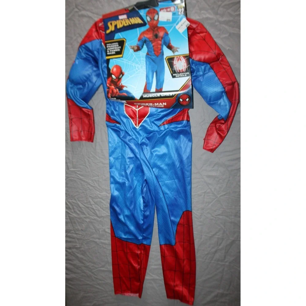 Kids Spiderman Halloween Costume size L 12-14 NEW